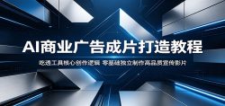 AI商业广告成片打造教程：吃透工具核心创作逻辑，零基础独立制作高品质宣传影片