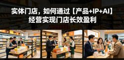 实体门店，如何通过【产品+IP+AI】经营实现门店长效盈利