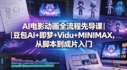 AI电影动画全流程先导课｜豆包AI+即梦+Vidu+MINIMAX，从脚本到成片入门