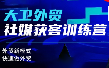 大卫老师·外贸社媒获客独家训练营(更新4月)