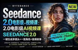 Seedance 2.0电影级AI视频课：一键生成多镜头+一致角色+音频叙事