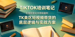 视界跨境TIKTOK4月17培训笔记，在规则变化中持续盈利，TK美区短视频带货的底层逻辑与实战方案【文档】