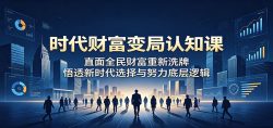 时代财富变局认知课：直面全民财富重新洗牌，悟透新时代选择与努力底层逻辑