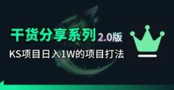 KS项目2.0期-拆本周结1W项目思路，几张图撬动流量群体，真的生猛