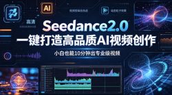 Seedance2.0一键打造高品质AI视频创作，小白也能10分钟出专业级视频