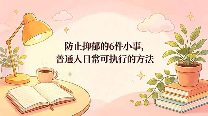 付费文章:防止抑郁的6件小事,普通人日常可执行的方法