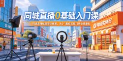 同城直播0基础入门课，同城直播赋能实体商家，从0-1助你实现门店业绩增长