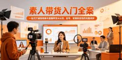 素人带货入门全案，一站式打通短视频与直播带货从认知、起号、实操到变现的完整闭环