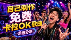 零基础AI制作免费卡拉OK视频教程，从歌曲生成、音轨分离到字幕制作、视频导出，手把手教学