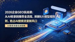 2026 企业GEO实战课：从AI收录到推荐全流程，拆解6大模型规则，抢占 AI 搜索流量新风口