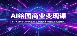 AI绘图商业变现课：SD-ComfyUI系统进阶，从部署到多行业应用案例详解