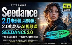 字节跳动的Seedance 2.0 AI电影视频生成制作教程，一键生成多镜头+一致角色+音频叙事-中英字幕
