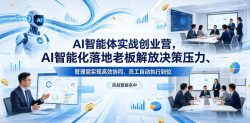 AI智能体实战创业营26年4月23-25号线下课，AI智能化落地老板解放决策压力、管理层实现高效协同、员工自动执行到位
