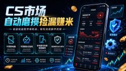 CS市场自动磨损捡漏系统，无需电脑挂机，手机轻松赚米，日入300+