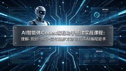AI智能体Codex编程助手搭建实战课程：理解-规划-执行-交付四步方法论打造AI编程助手