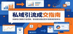 私域引流成交指南：拆解笔记爆款打造逻辑，联动朋友圈运营实现精准获客转化