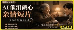 AI催泪戳心亲情短片，零基础AI教程，简单教学仅供参考