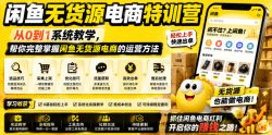 闲鱼无货源电商特训营，从0到1系统教学，帮你完整掌握闲鱼无货源电商的运营方法