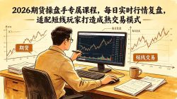 2026期货操盘手专属课程-更新6月，每日实时行情复盘，适配短线玩家打造成熟交易模式
