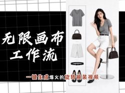 无限画布工作流，一键制作爆火的旋转换装视频，操作简单，零基础也能学会