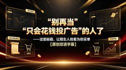 别再当“只会花钱投广告”的人了——这套秘籍，让陌生人抢着为你买单【原创双语字幕】