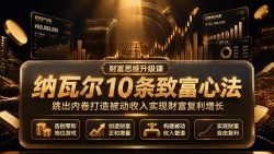 付费文章：纳瓦尔10条致富心法，跳出内卷打造被动收入实现财富复利增长