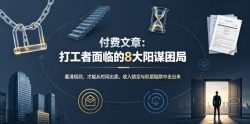 付费文章：打工者面临的8大阳谋困局
