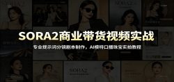 SORA2商业带货视频实战：专业提示词分镜剧本制作，AI模特口播珠宝实拍教程