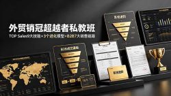 外贸销冠超越者私教班：TOP Sales9大技能+3个进化模型+B2B7大销售链路，系统进阶