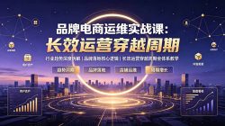 品牌电商运维实战课：行业趋势深度拆解｜品牌落地核心逻辑｜长效运营穿越周期全体系教学