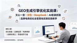 GEO生成引擎优化实战课：文心一言｜豆包｜DeepSeek｜AI收录抓取｜品牌电商优化全套落地实操教学