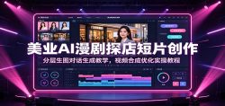 美业AI漫剧探店短片创作：分层生图对话生成教学，视频合成优化实操教程