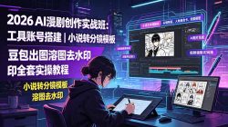 2026AI漫剧创作实战班：工具账号搭建｜小说转分镜模板｜豆包出图溶图去水印全套实操教程