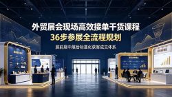 外贸展会现场高效接单干货课程，36步参展全流程规划，展前展中展后标准化获客成交体系