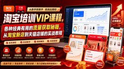 淘宝培训VIP课程，各种经典有用的流量获取秘籍，从淘宝新店到天猫店铺的实战教程(更新7月)