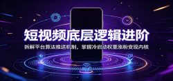 短视频底层逻辑进阶：拆解平台算法推送机制，掌握冷启动权重涨粉变现内核