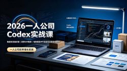 2026一人公司Codex实战课◆智能体技能封装｜即梦API视频｜电商视觉PPT自动化全套实操教学