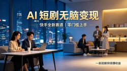 别乱找副业了，快手 AI 短剧零门槛长久被动增收
