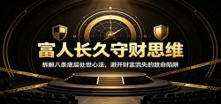 富人长久守财思维：拆解八条底层处世心法，避开财富流失的致命陷阱