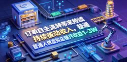 订单自主流转带来持续被动收入，普通人做虚拟店铺月收益1-3W【揭秘】